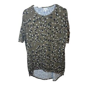 LuLaRoe Green Floral Irma Tunic XXS